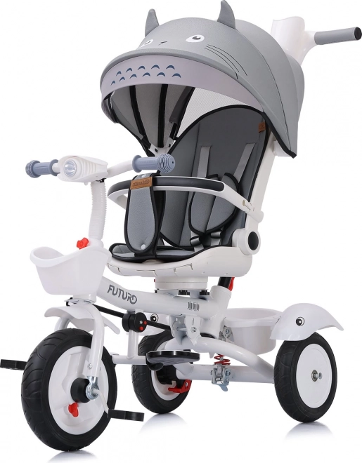 Tricycle enfant avec canopy Futuro 2en1 Gris