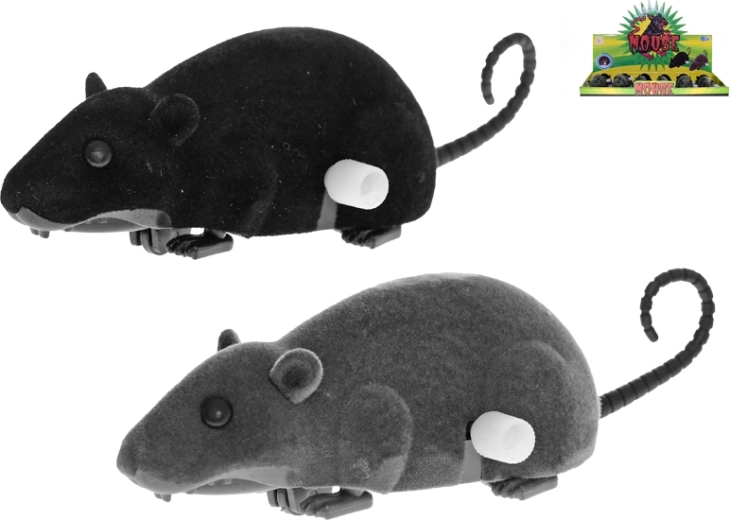 Souris à remontoir 12 cm avec queue mobile – jouet en plastique pour enfants