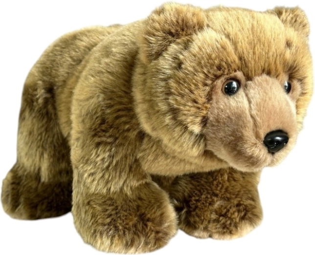 Ours en peluche brun réaliste debout 36 cm - 1 pièce