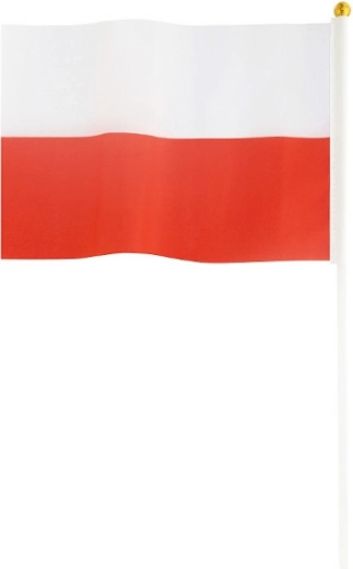Drapeau polonais sur hampe 30 × 45 cm - 1 pièce