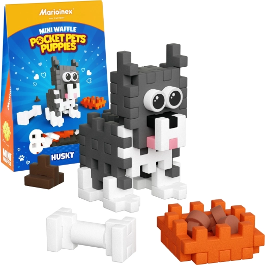 Blocs de construction Mini Waffle Pocket Pets – husky