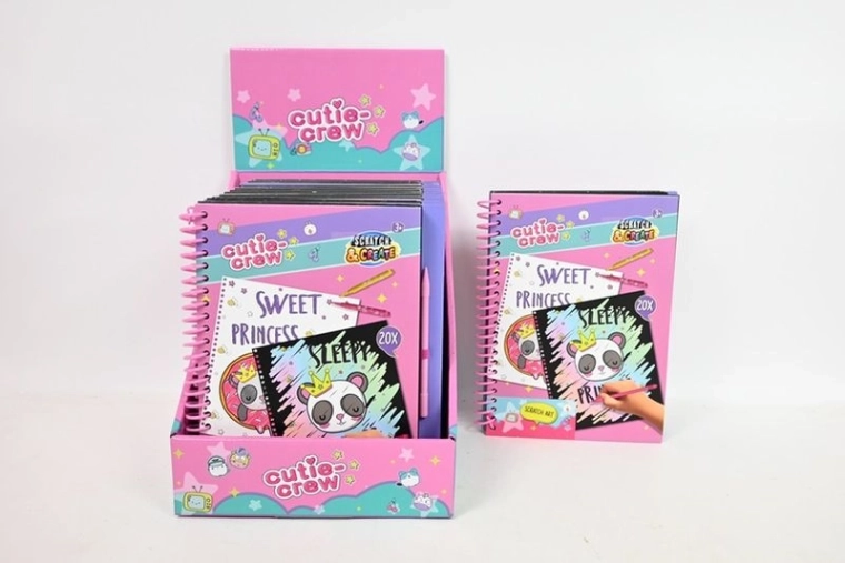 Carnet à gratter Cutie Crew – bloc créatif à gratter