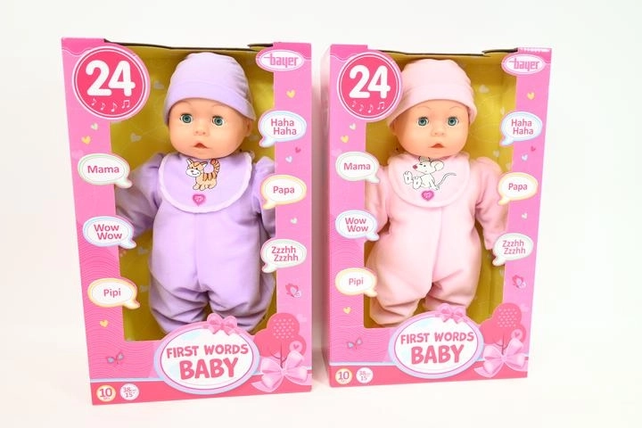 Poupée bébé Bayer Bobas 38 cm – Premiers mots