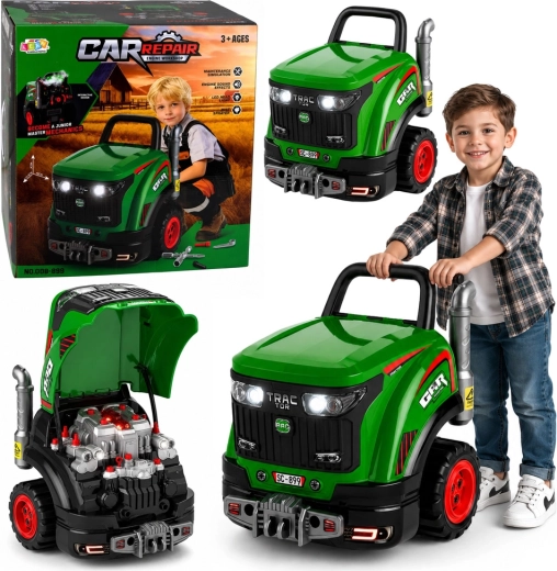 Tracteur du petit mécanicien à visser avec lumières, sons et vapeur