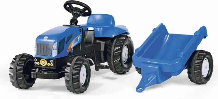 Tracteur à pédales New Holland avec remorque