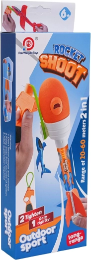 Avion rouge 2‑en‑1 avec lanceur