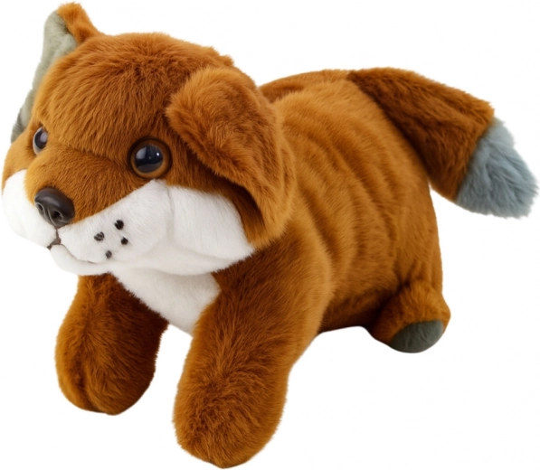 Renard en peluche brun-roux 28 cm