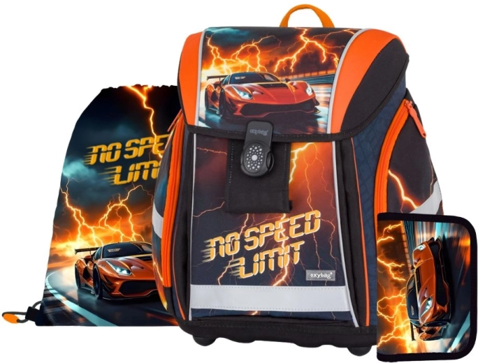 Set scolaire Oxybag Premium Light Auto – sac à dos, sac de sport et trousse