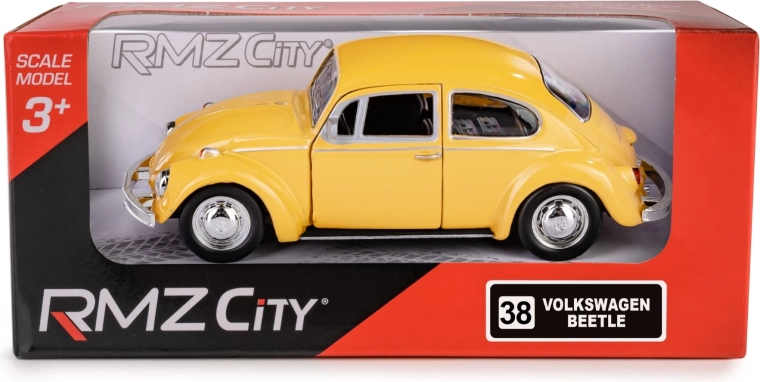 Modèle en métal RMZ City Volkswagen Beetle 1967 1:32 avec moteur à rétrofriction