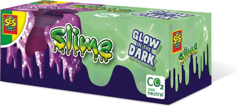 Slime phosphorescent avec paillettes 2 pièces