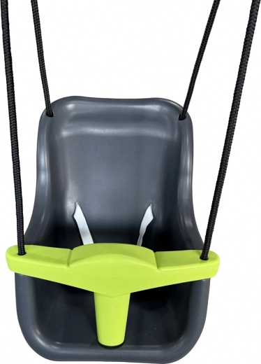 Balançoire pour enfant en plastique avec ceinture de sécurité, anthracite