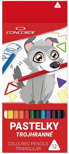 Crayons de couleur CONCORDE triangulaires 12 couleurs