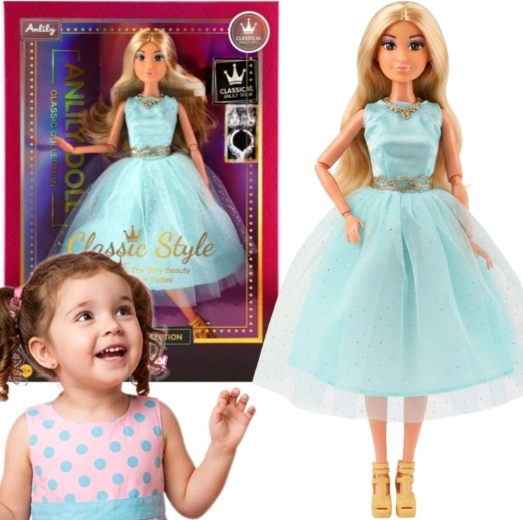 Poupée Woopie Royal Lily en robe turquoise, 30 cm