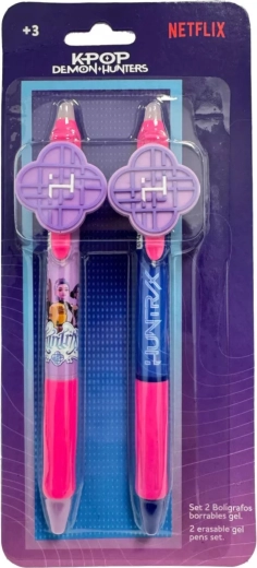 Set de stylos gel effaçables K-Pop Demon Hunters HUNTR/X - 2 pièces