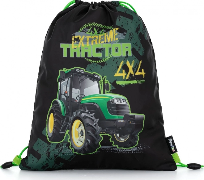 Sac à chaussons motif tracteur