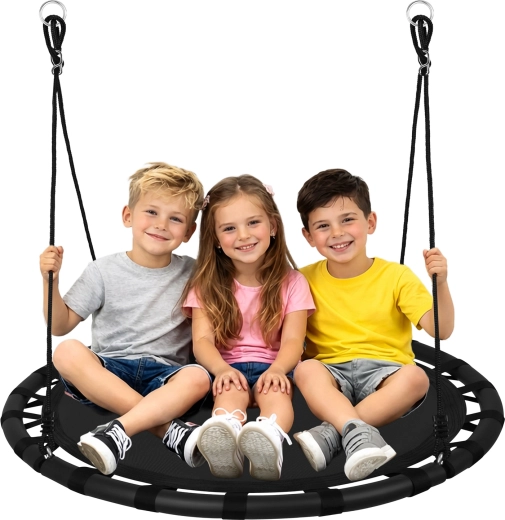 Balançoire pour enfants nid de cigogne 100 cm noire