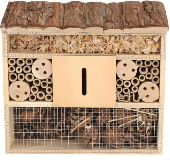 Hôtel à insectes en bois 27 × 8 × 29,5 cm