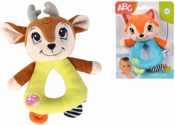 Hochet en peluche avec petit animal de la forêt