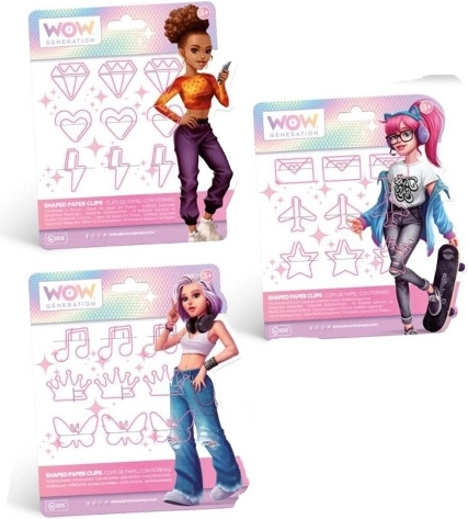 Ensemble de 9 clips pour cahiers et carnets WOW GENERATION