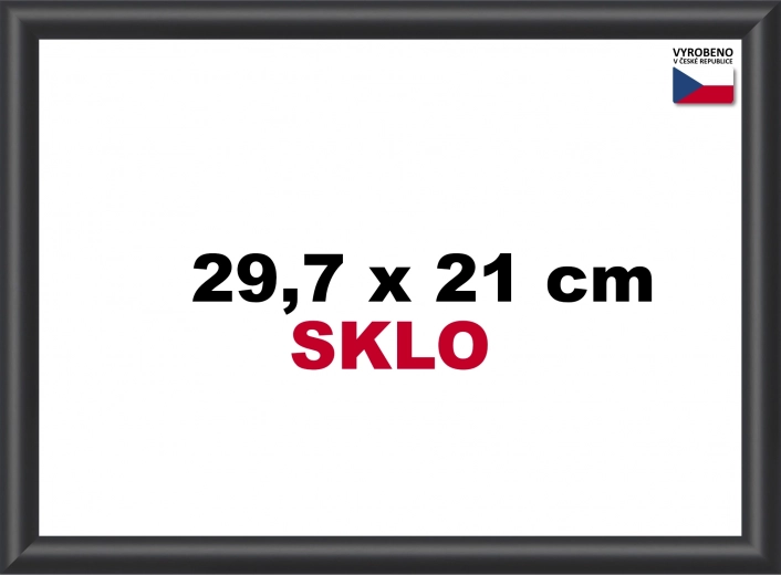 Cadre en plastique noir A4