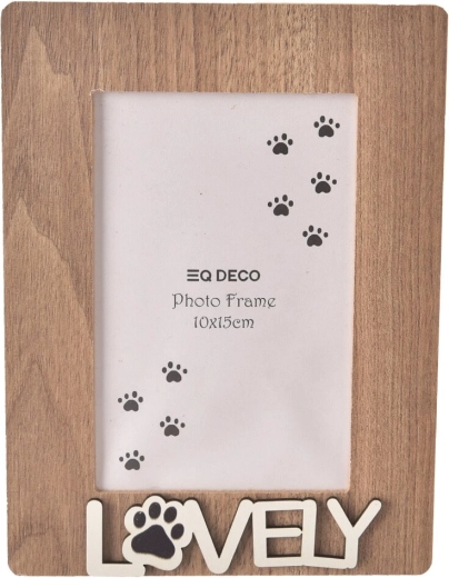 Cadre photo en bois Lovely Cat 10 × 15 cm