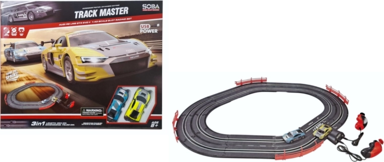 Circuit de course avec télécommandes et alimentation USB