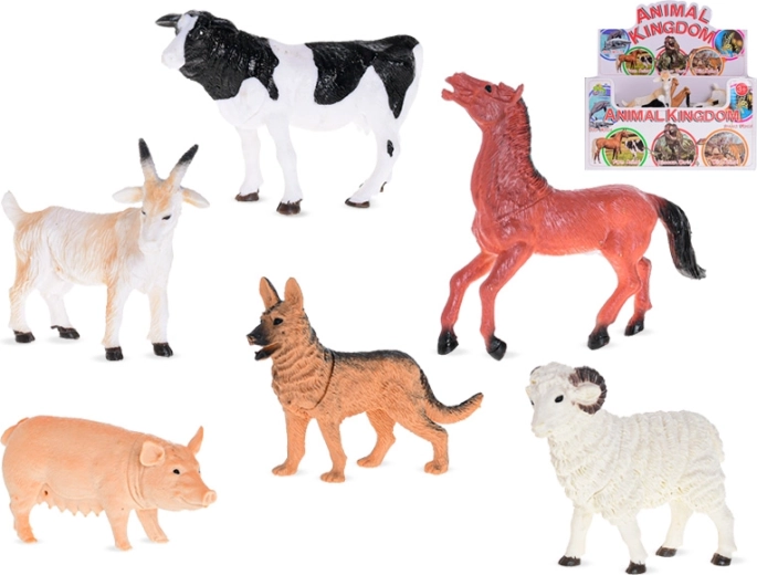 Figurines en plastique d’animaux de la ferme – set de 6 pièces