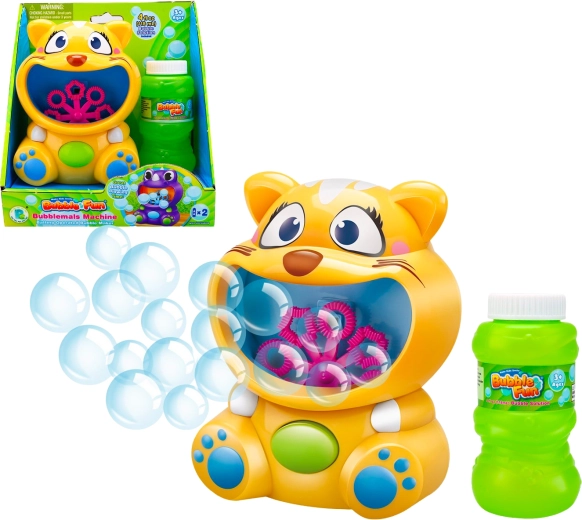 Bubble Fun machine à bulles Chat avec recharge 118 ml