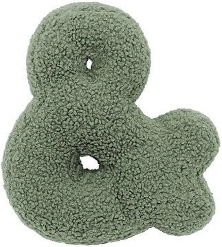 Coussin en peluche Mealini en forme de signe & vert - 1 pièce