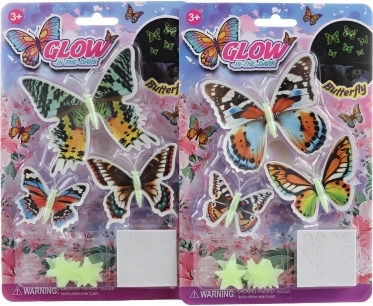 Papillons lumineux autocollants - 1 pièce