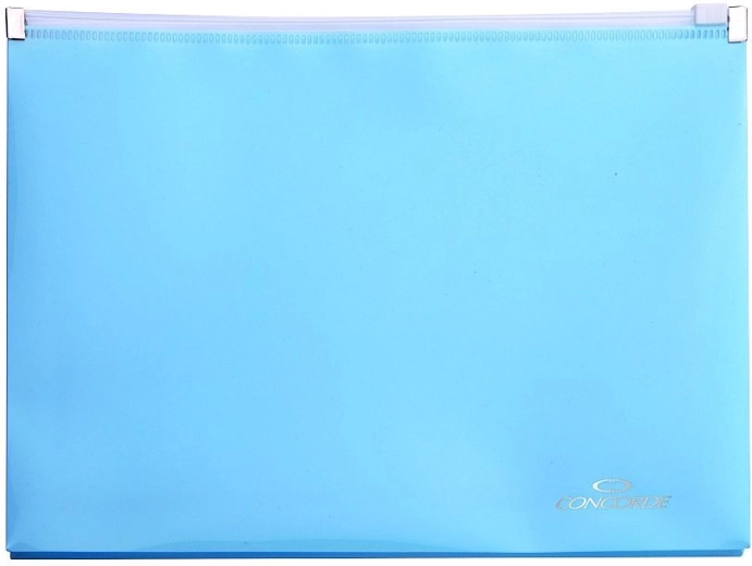 Chemise à fermeture éclair A5 bleu pastel CONCORDE