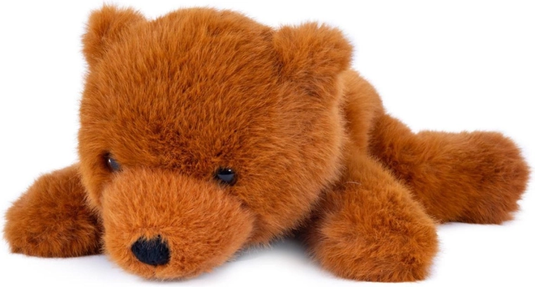 Ours en peluche brun couché 19 × 27 cm