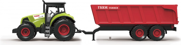 Tracteur avec remorque et effets