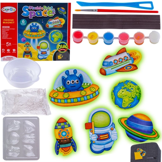 Kit créatif pour fabriquer des aimants en moulages – espace