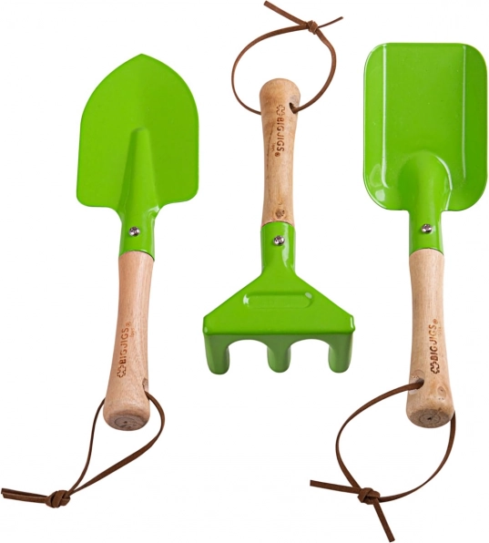 Bigjigs Toys outils de jardinage à main pour enfants – ensemble de 3 pièces