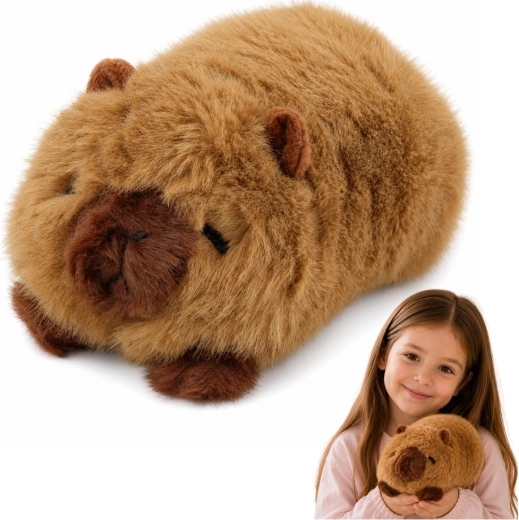Capybara en peluche marron 16 cm - 1 pièce
