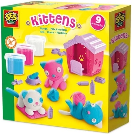 SES Creative création de chatons en pâte à modeler