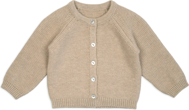 Cardigan en maille merino Lodger beige, taille 68