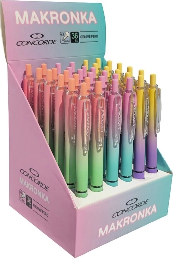 Stylo gel Concorde Makronka, recharge bleue 0,5 mm