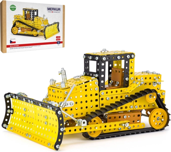 Set de construction métallique Merkur bulldozer, 504 pièces