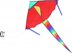 Cerf-volant en nylon 120 × 70 cm avec queue arc-en-ciel