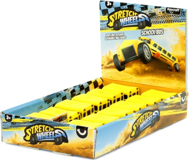 Bus scolaire anti-stress extensible – jouet à presser et à étirer