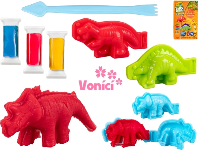 Crayola pâte à modeler parfumée avec dinosaures, set pour enfants