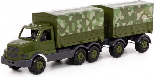 Camion militaire Stopař avec benne bâchée et remorque