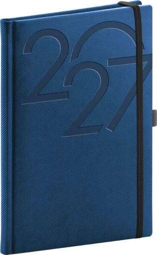 Agenda hebdomadaire Notique Ajax 2027, bleu, 15 × 21 cm