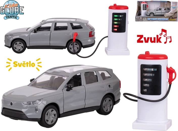 Kids Globe Traffic VOLVO EX90 modèle SUV en métal avec lumières et sons 13,5 cm
