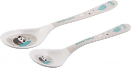 Canpol babies Cuillères en mélamine EXOTIC ANIMALS 2 pièces gris