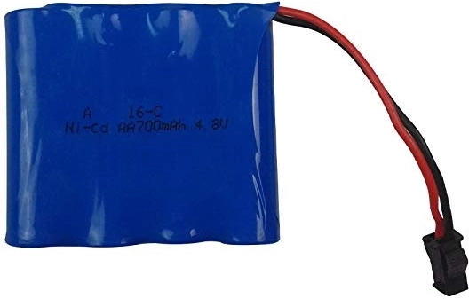 Accumulateur Ni-Cd 4,8 V 700 mAh avec connecteur SM pour voitures RC HB Rock Crawler 1/18 - 1 pièce