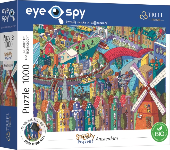 TREFL Puzzle Eye-Spy Sneaky Peekers : Amsterdam 1000 pièces