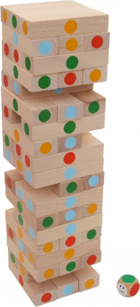 Tour instable Miktoys à points en bois de hêtre